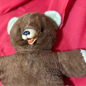Vintage 1950s Ideal Toy Corp Teddy Bear Rubber Face Plush Made in USA